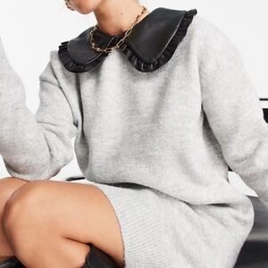 Shein 80’s peter pan collar sloan ranger style Gray Women's Sweater L